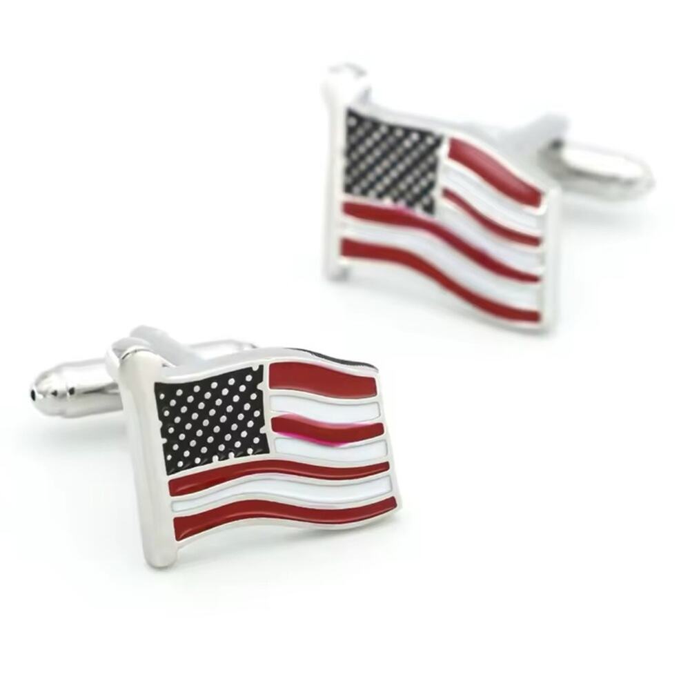 American Flag Enamel Cufflinks